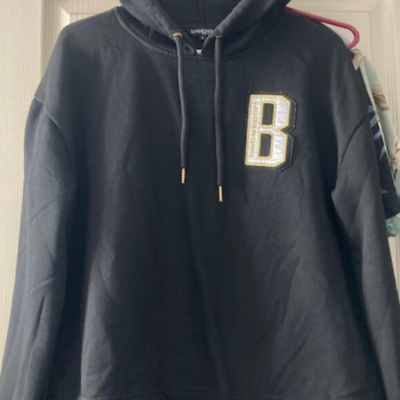 BEBE hoodie black with gold size L - Picture 2 of 6